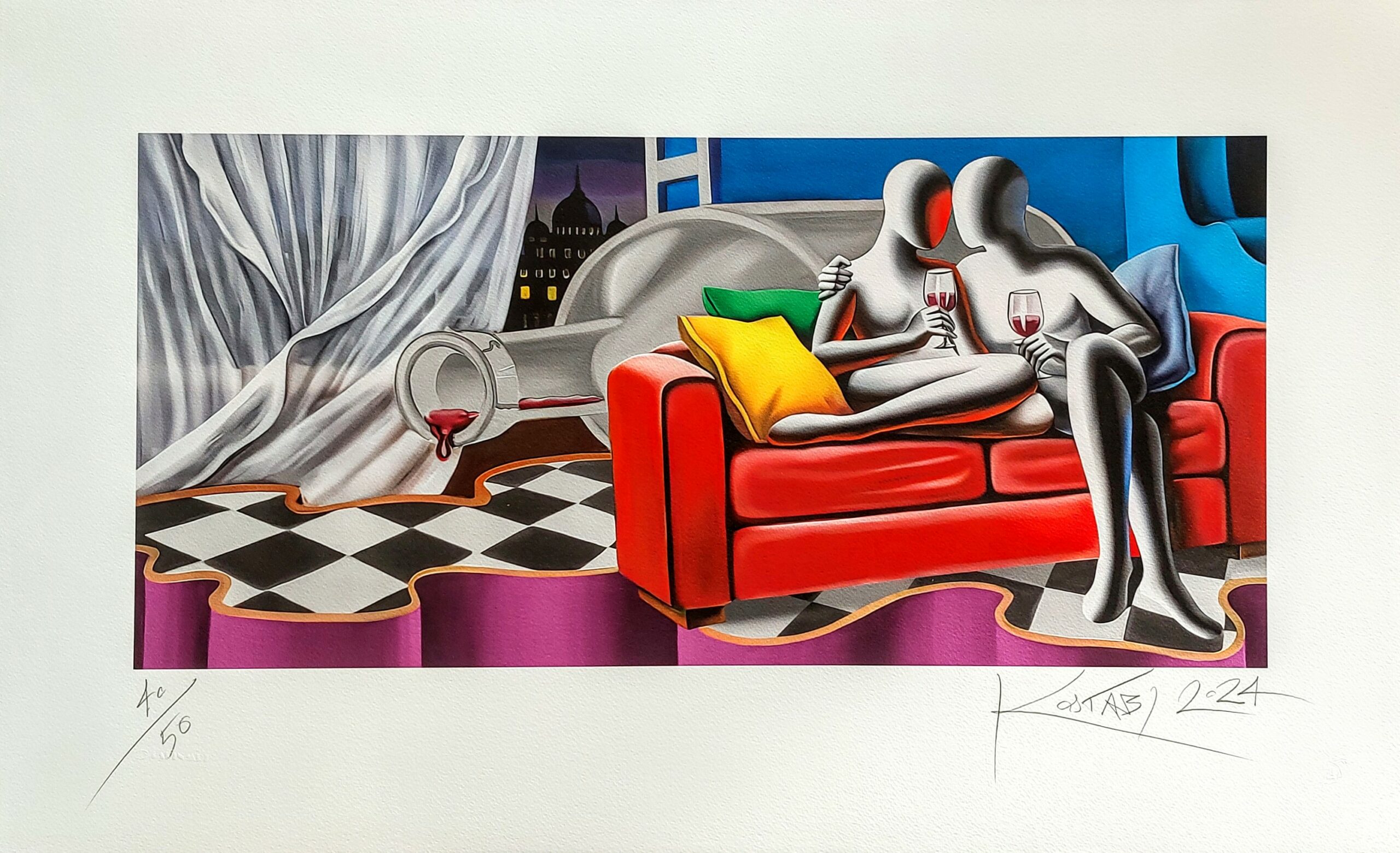 Our secret Mark Kostabi 90x55 cm