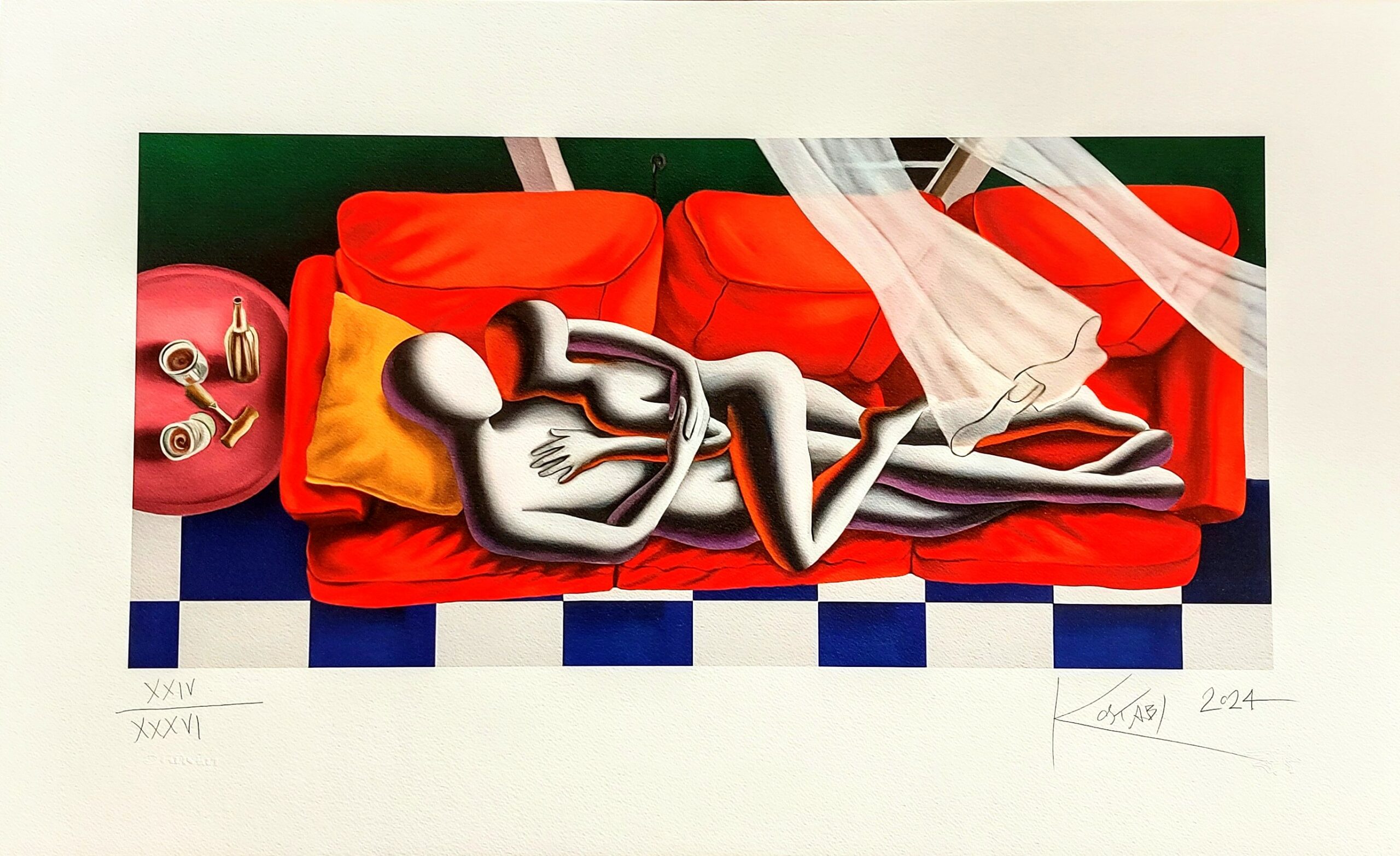 Endless love Mark Kostabi 90x55 cm