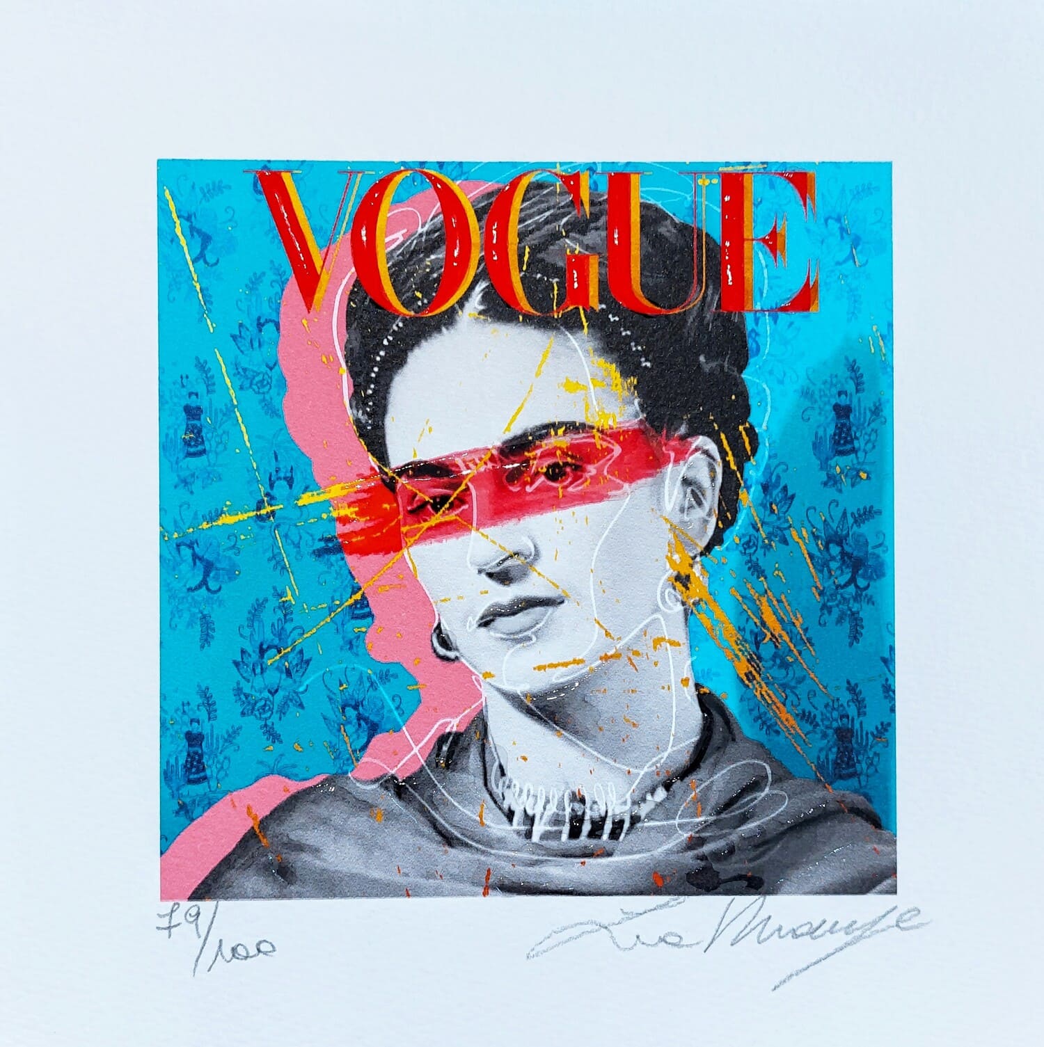 La Rouge fine art giclèe cm 19x19 Frida